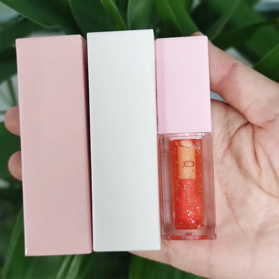 Tàn Ác Miễn Phí Thuần Chay Không Có Logo Trái Cây Dầu Dừa Lip Gloss Plumping Colour Thay Đổi Lip Oil Nhãn Hiệu Riêng