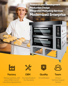 فرن كهربائي/غاز تجاري فاخر بطبقة أو طبقتين وصينية أو 4 طبقات لخبز الكعك والخبز والبيتزا - Product Image 4