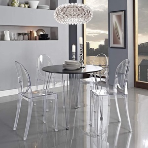 <span class=keywords><strong>Chaise</strong></span> de salle à manger en plastique Transparent, nouveau, meuble en acrylique Transparent, siège fantôme, PC, hôtel - Product Image 3