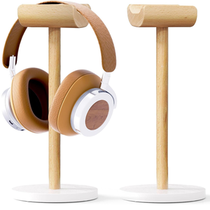 Gỗ <span class=keywords><strong>headphone</strong></span> đứng chủ với đá cẩm thạch cơ sở phổ tai nghe đứng cho chơi game âm nhạc tai nghe phụ kiện - Product Image 1