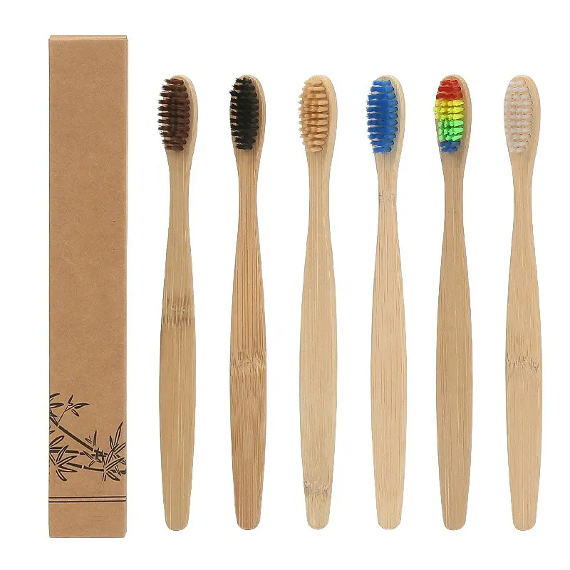 Wholesale 100 % Healthy Eco Organic Charcoal Bamboo Toothbrush bamboo soft bristle toothbrushes with custom logo