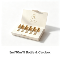 Ensemble de 5 flacons de parfum miniatures de luxe, 5 ml, 10 ml, flacons en verre vides rechargeables, boîte cadeau en carton de qualité supérieure, format voyage