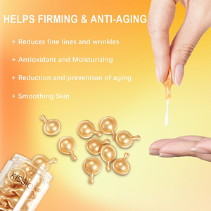 リンゴ細胞ペプチド濃縮血清カプセル夜の修復顔の皮膚活性化と深い栄養抗しわ - Product Image 2