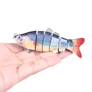 Isca de peixe realista, venda quente de isca artificial de 10cm, 17.5g, dura, 6 segmentos, isca de pesca multiarticulada, isca de natação