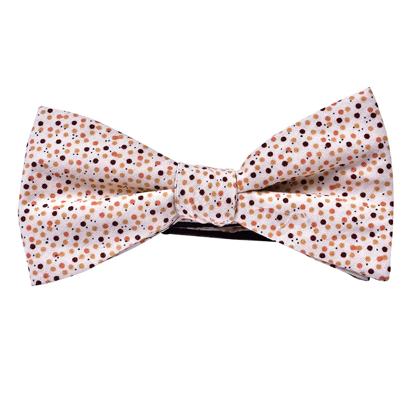 Wholesale 100% Cotton Polka Dots and Knotted Print Bow Tie for Men Adjustable Strap Tie