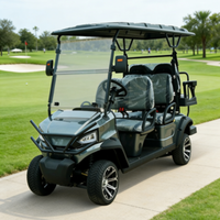 Voiturette de golf électrique 4 places avec pneus résistants à l'usure, couleur personnalisable, directement de l'usine, idéale pour les loisirs en zone privée, les trajets quotidiens et les dunes.
