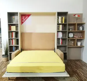 La cama de murphy kit de hardware con sofá camas murphy cama de pared espacio muebles ahorro