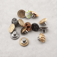 Bouton en laiton doré antique Kingming, bouton en métal personnalisé pour jean, bouton à visser pour accessoires vestimentaires