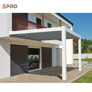 Pérgola Motorizada <span class=keywords><strong>para</strong></span> Exteriores con Marco <span class=keywords><strong>de</strong></span> Aluminio <span class=keywords><strong>de</strong></span> Tubo Cuadrado Moderno, <span class=keywords><strong>Techo</strong></span> <span class=keywords><strong>de</strong></span> Láminas Ajustables, Protección Solar, <span class=keywords><strong>Techo</strong></span> <span class=keywords><strong>de</strong></span> Láminas <span class=keywords><strong>de</strong></span> Aluminio - Product Image 6