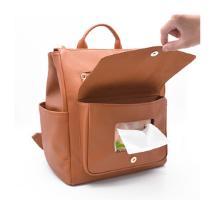 Nieuwe Aankomst Kwaliteit Veganistische Lederen Luiertas Rugzak Mode Ontwerpers Luiertas Voor Baby - Product Image 1