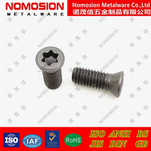 Tornillo Torx Nomosion M5x13-7.0/60 T20, acero al carbono con revestimiento negro, clase métrica 12.9, para portaherramientas CNC - Product Image 2