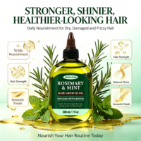 Huile Essentielle Bio de Romarin et Menthe pour Fortifier les Cheveux, Huile de Croissance Capillaire OEM ODM, Romarin et Menthe pour la Croissance des Cheveux