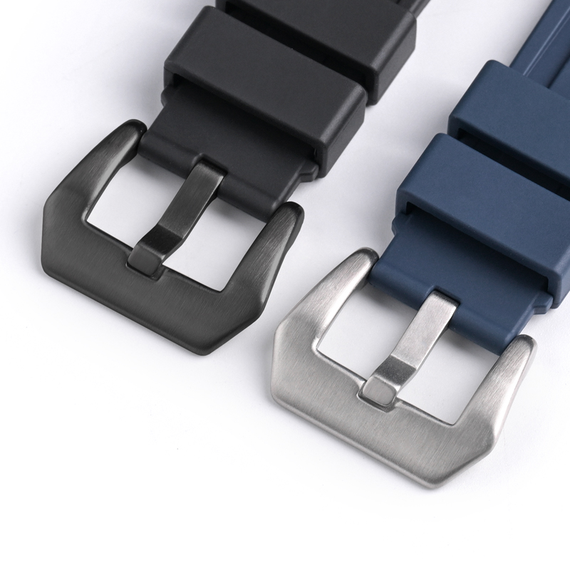 20mm 22mm 24mm FKM Fluororubber Watch Bands Strap FKM Rubber Wrist Watchbands for Panerai 111 386 441 Mechanical Watch