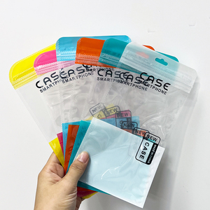 Bolsa de polietileno transparente de celofán transparente, bolsas con cierre de cremallera para móvil de colores completos de plástico opp - Product Image 1