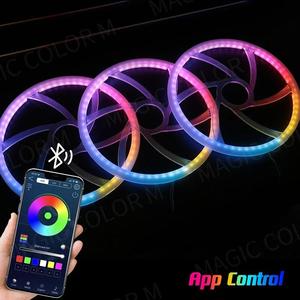 Luz de Bocina Ambiental Sinfonía RGB de 5.9 Pulgadas para Coche, Capó de Audio con 64 Colores, Lámparas de Atmósfera para Decoración Interior, Luz de Altavoz con Control por APP - Product Image 1