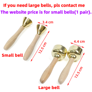 Clochettes musicales, instruments <span class=keywords><strong>de</strong></span> musique, ensemble d'instruments <span class=keywords><strong>de</strong></span> percussion professionnels, jouets, clochettes musicales avec poignée en bois - Product Image 3
