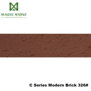 Brique de <span class=keywords><strong>parement</strong></span> de la série C rouge foncé imperméable pour appartement <span class=keywords><strong>et</strong></span> école MCM brique extérieure carrelage souple revêtement extérieur en fausse pierre - Product Image 2