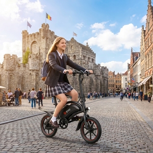 Bicicleta Eléctrica Plegable DYU D3S de 14 Pulgadas, Mini Bicicleta Eléctrica Plegable con Motor sin Escobillas en el Buje Trasero y Batería de Litio - Product Image 2
