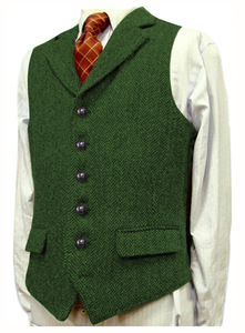 Gilet décontracté en coton bordeaux coupe ajustée en <span class=keywords><strong>tweed</strong></span> de laine pour <span class=keywords><strong>homme</strong></span>, <span class=keywords><strong>blazer</strong></span> marron pour mariage et marié - Product Image 6
