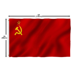 Impresión Digital 100% poliéster, tamaño personalizado, bandera de la URSS - Product Image 4