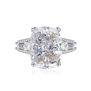 Top Selling Ice Out High Carbon Diamond Jewelry Women 2026 Copper 12*16mm Cubic Zirconia Bling <b>Statement</b> <b>Rings</b> For Women - Product Image 6
