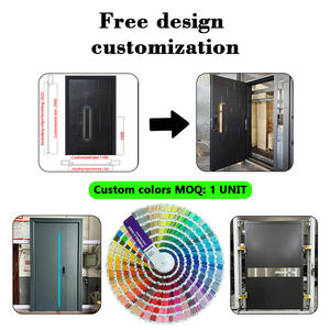 Portes <span class=keywords><strong>d</strong></span>'entrée principales en acier inoxydable insonorisées sur mesure, portes <span class=keywords><strong>de</strong></span> sécurité, portes extérieures, vente en gros - Product Image 3