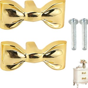 Butterfly Shape <b>Gold</b> Zinc Alloy Drawer Handle Contemporary Design Easy Installation Furniture <b>Knob</b> for <b>Cabinet</b> Wardrobe Bedside - Product Image 1
