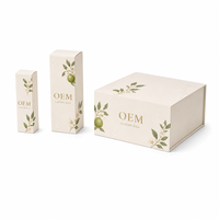 Caja de Regalo Cosmética de Cartón Reciclado Blanco Magnético Personalizada para Sets de Cuidado de la Piel, Impresión de Color y Tamaño Personalizados, Empaque para Pestañas