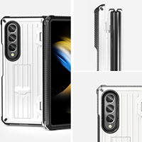 Étui de téléphone portable d'origine d'usine pour Samsung Galaxy Z Fold 4 W23 7,6 pouces SM F936 SM W9023 Noir avec support pour stylet