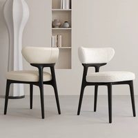 Chaise de salle à manger en bois massif de style nordique moderne JP, revêtement en cuir synthétique, couleur personnalisable, meubles pour la maison