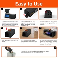 Piège à souris Choc électrique avec haute tension pour tuer le rat souris Pas de poisons et piège à souris électrique sûr Intérieur