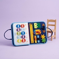 Livre sensoriel personnalisable en feutre pour la maternelle, livre d'activités Montessori, livre d'autocollants magiques pour l'apprentissage précoce des bébés, jouets pour enfants et tout-petits