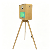 Photomaton design bois 15,6 pouces avec écran tactile compatible iPad pour appareils photo reflex numériques et hybrides, idéal pour mariages et fêtes