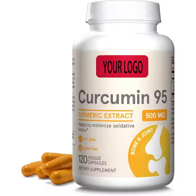 Factory Supply Private Label Turmeric Curcumin Capsules Curcumin Phytosome 500 mg Capsule