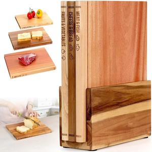 Wooden book-style cutting board and chopping board set (three pieces) - Book style, suitable for fruits, <b>vegetables</b>, and <b>fresh</b> - Product Image 1