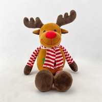 Boneka Rusa Paskah Baru Kinqee, Boneka Hewan Lucu dengan Syal Merah, Logo Bordir Custom, Mainan Lembut untuk Anak Perempuan