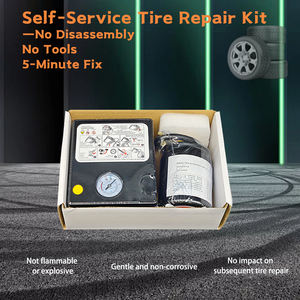 Kit de réparation de pneus d'urgence pour tous les modèles avec opération simple combine la réparation et le gonflage en un seul outil électrique rapide - Product Image 4