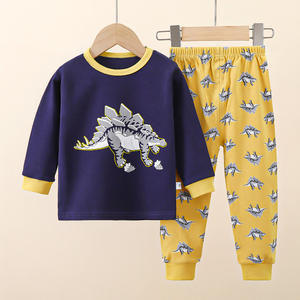 Ensemble de vêtements pour enfants, pantalon à manches longues pour le printemps, deux pièces, sous-vêtements 100% coton, vêtements pour tout-petits à motifs de dessins animés - Product Image 2