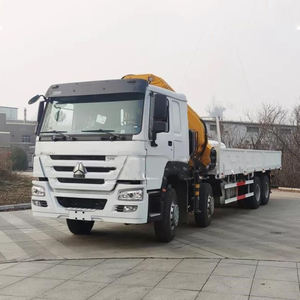 รถบรรทุก SINOTRUK HOWO 8x4 พร้อมเครน 10 ตัน เกียร์ดีเซล ยูโร 2 รถยกหนัก สำหรับกู้ภัยฉุกเฉินข้างทาง - Product Image 1