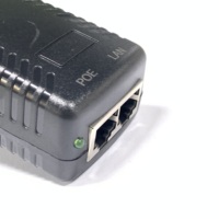 Adaptador PoE Pasivo RJ45 con Certificación CE, 100-240Vac a 48V 0.5A 100Mbps, Inyector PoE para Cámara Inalámbrica, Switch de Red, AP