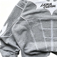 Fabricant de sweats à capuche pour hommes, coupés et cousus, avec broderie appliquée, style vintage délavé à l'acide et manches effet flamme, personnalisables en marque blanche OEM
