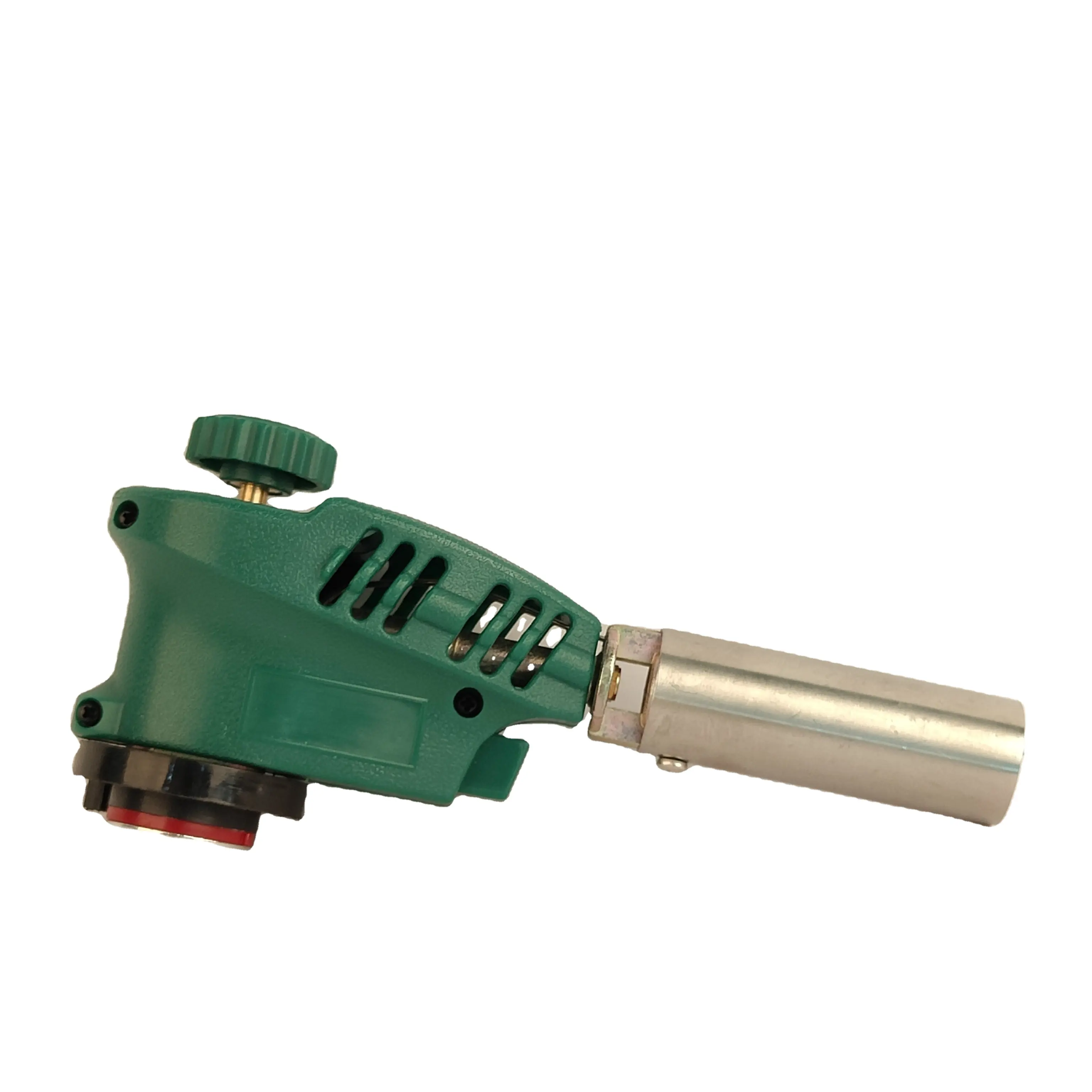 Green color hand-operated blow gun camping gas torch hiking flame gun