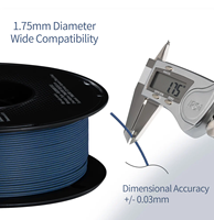 Aura3D Serat Karbon PLA 1.75mm Biru 1KG PLA-CF untuk Printer 3D Bambulab Creality