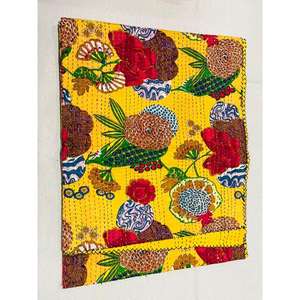 ผ้าห่มคันธาผ้าฝ้ายที่ถักทออย่างสวยงาม พร้อมลวดลายพิมพ์บล็อกที่สวยงาม และผ้าที่ระบายอากาศได้ดีช่วยให้นอนหลับสบาย - Product Image 2