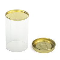 Tube en acétate PET cylindre rond en plastique boîte à biscuits emballage personnalisé pour produits emballage cylindre
