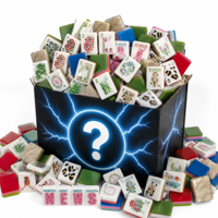 Coffret Mystère Mahjong Américain, un ensemble complet de tuiles à motifs aléatoires par boîte, coffret cadeau Mahjong en acrylique pour collectionneurs