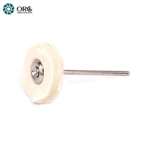 แผ่นขัดมินิมัสลิน ORO ขนาด 22 มม. สีเหลือง สโนว์ไวท์ สีขาวนม แบบผ่านการเตรียมพื้นผิวแล้ว พร้อมแกนขนาด 2.35 มม. สำหรับเครื่องมือโรตารี่ ใช้สำหรับขัดเงาเครื่องประดับ - Product Image 3