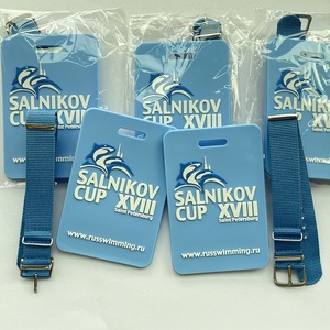 Custom Reliëf Zwart & Wit Logo Pvc Bagagelabels Unieke Gepersonaliseerde Beurs Cadeau - Product Image 6