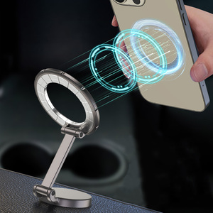 Hot Seller Aviation Aluminum Alloy Material Foldable Magnetic in Car Phone Holder <strong>360</strong> <strong>Degree</strong> <strong>Rotation</strong> Car Hold <strong>Stand</strong> for Phone - Product Image 5