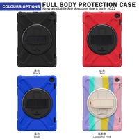 Étui pour tablette Android Kindle Fire HD 8 résistant aux chocs pour enfants, étui pour tablette de 8 pouces, coque arrière de protection en silicone PC robuste